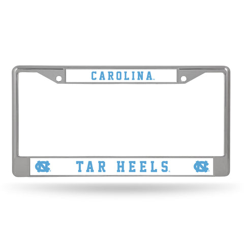North Carolina Tar Heels License Plate Frame Chrome