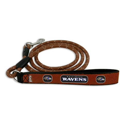 Baltimore Ravens Pet Leash Leather Frozen Rope Football Size