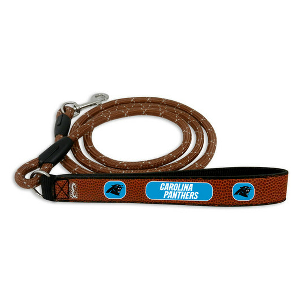 Carolina Panthers Pet Leash Leather Frozen Rope Football Size Medium 