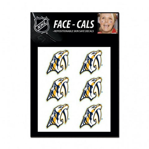 Nashville Predators Tattoo Face Cals Special Order