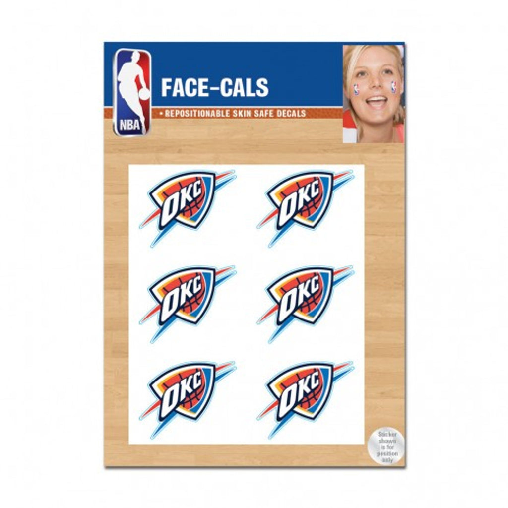 Oklahoma City Thunder Tattoo Face Cals Special Order