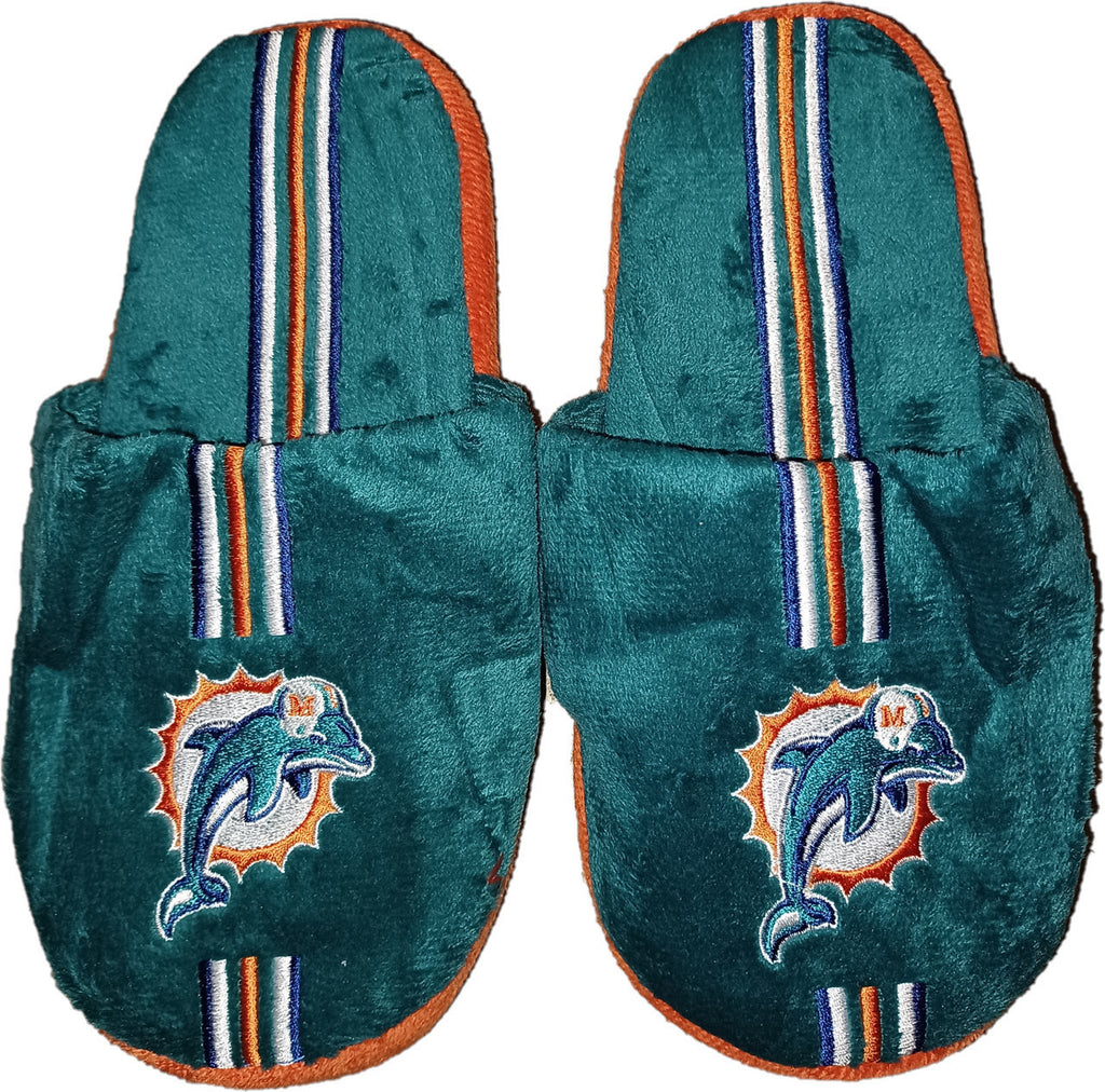 Miami Dolphins Slipper Youth 8 16 Size 7 8 Stripe (1 Pair) XL