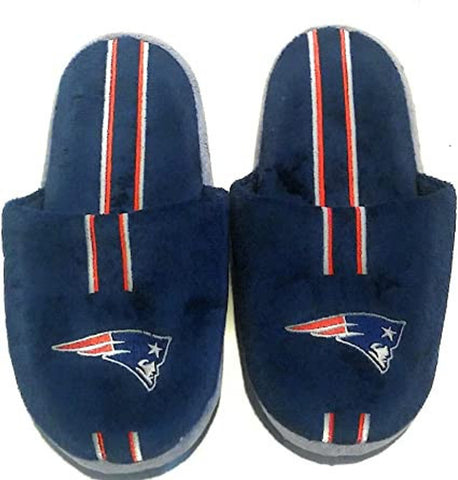 New England Patriots Slipper Youth 4 7 Size 11 12 Stripe (1 Pair) L