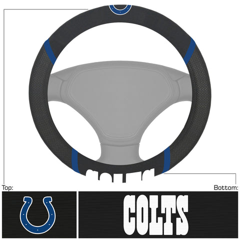 Indianapolis Colts Steering Wheel Cover Mesh/Stitched