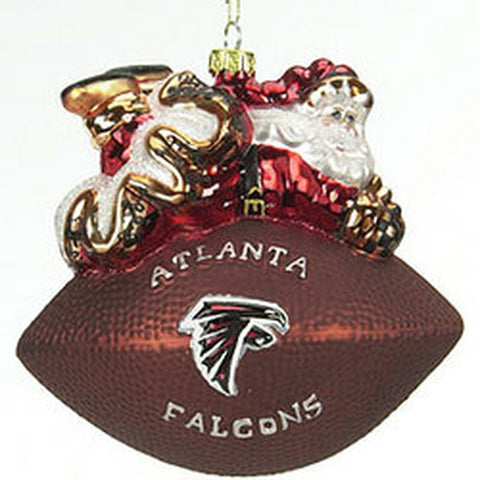 Atlanta Falcons Ornament 5 1/2 Inch Peggy Abrams Glass Football 