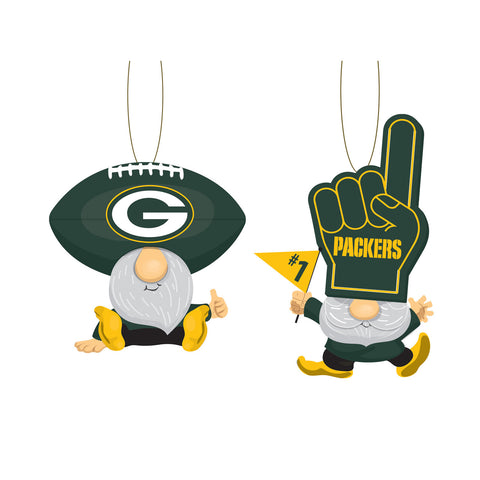 Green Bay Packers s Ornament Gnome Fan 2 Pack