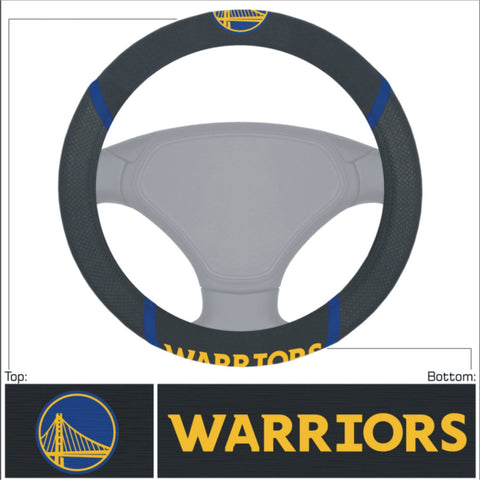 Golden State Warriors Steering Wheel Cover Mesh/Stitched