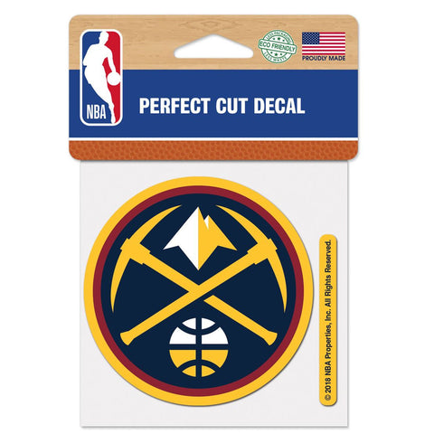 Denver Nuggets Decal 4x4 Perfect Cut Color Special Order