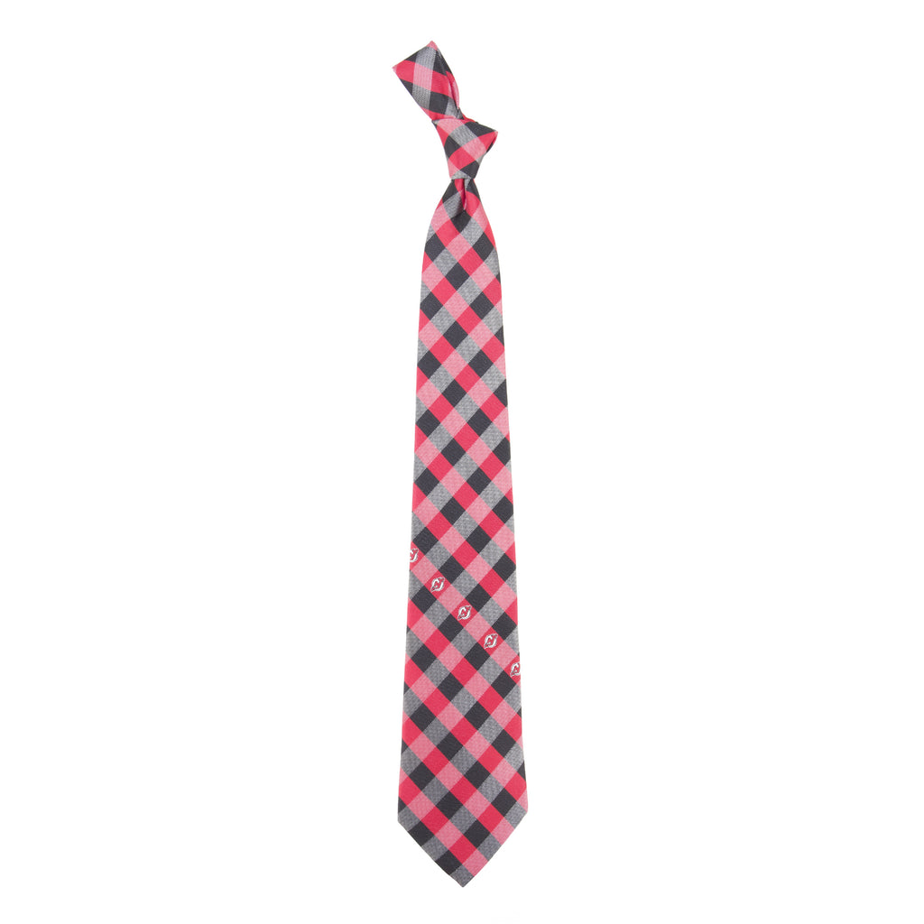  New Jersey Devils Check Style Neck Tie