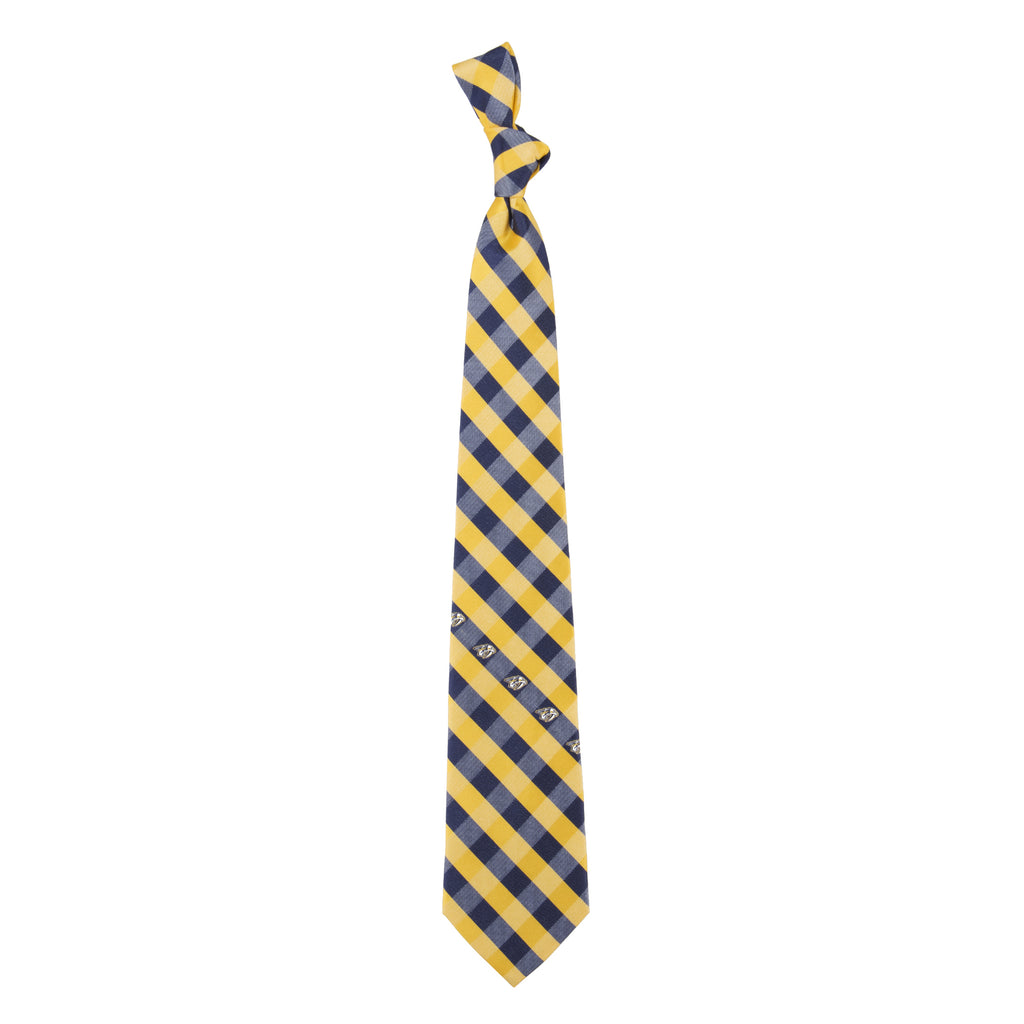  Nashville Predators Check Style Neck Tie