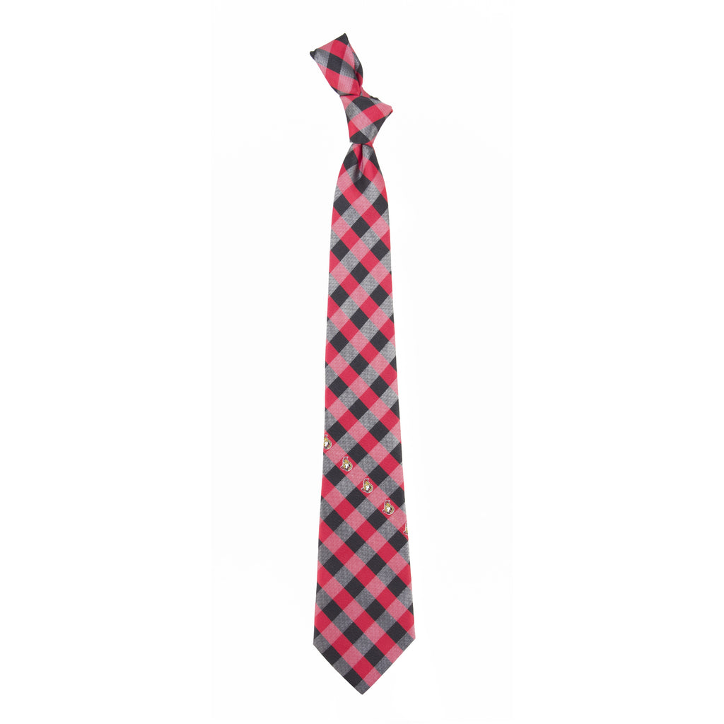  Ottawa Senators Check Style Neck Tie