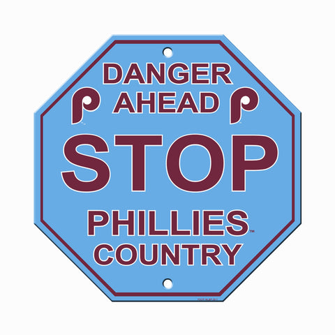 Philadelphia Phillies Sign 12x12 Plastic Stop Style Retro 