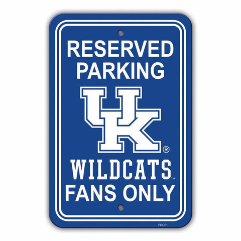 Kentucky Wildcats Sign 12x18 Plastic Reserved Parking Style 