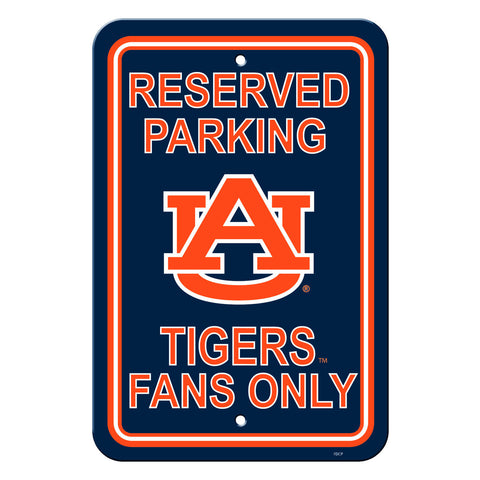 Auburn Tigers Sign 12x18 Plastic Reserved Parking Style 