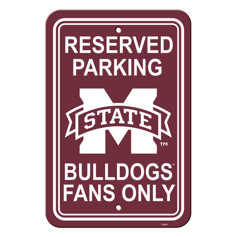 Mississippi State Bulldogs Sign 12x18 Plastic Reserved Parking Style 