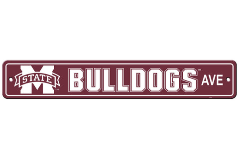 Mississippi State Bulldogs Sign 4x24 Plastic Street Style 