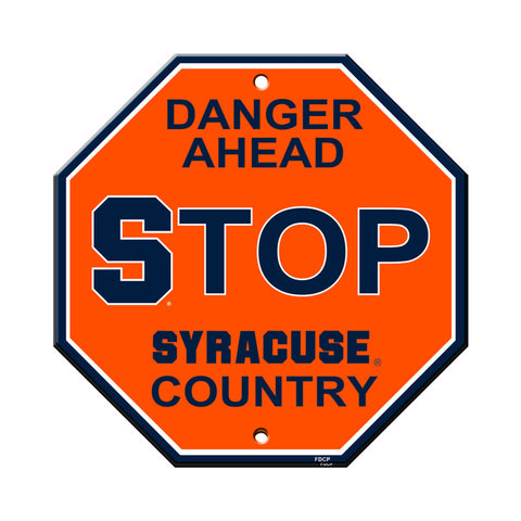 Syracuse Orangemen Sign 12x12 Plastic Stop Style CO