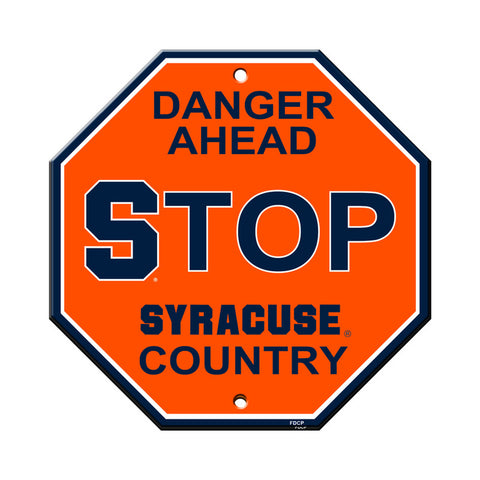 Syracuse Orangemen Sign 12x12 Plastic Stop Style 