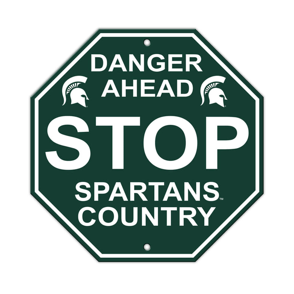 Michigan State Spartans Sign 12x12 Plastic Stop Style 