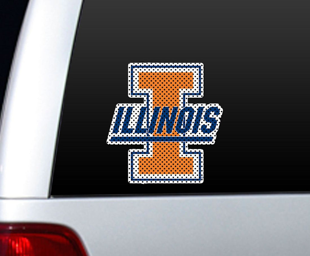 Illinois Fighting Illini Die Cut Window Film Large