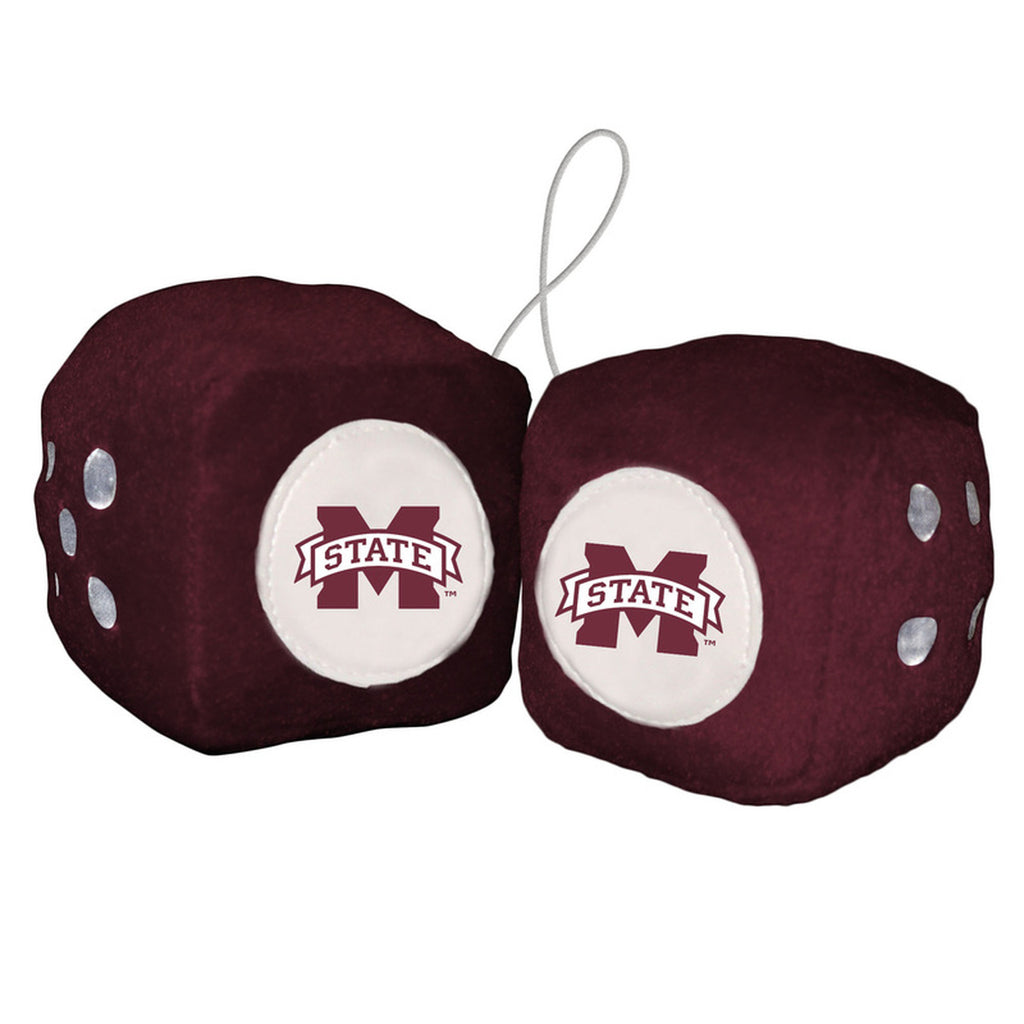 Mississippi State Bulldogs Fuzzy Dice 