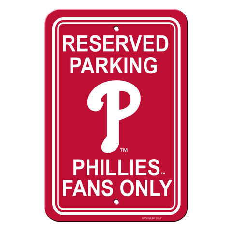 Philadelphia Phillies Sign 12x18 Plastic Reserved Parking Style 