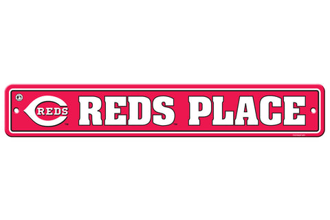 Cincinnati Reds Sign 4x24 Plastic Street Style 