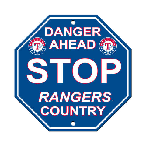 Texas Rangers Sign 12x12 Plastic Stop Style 
