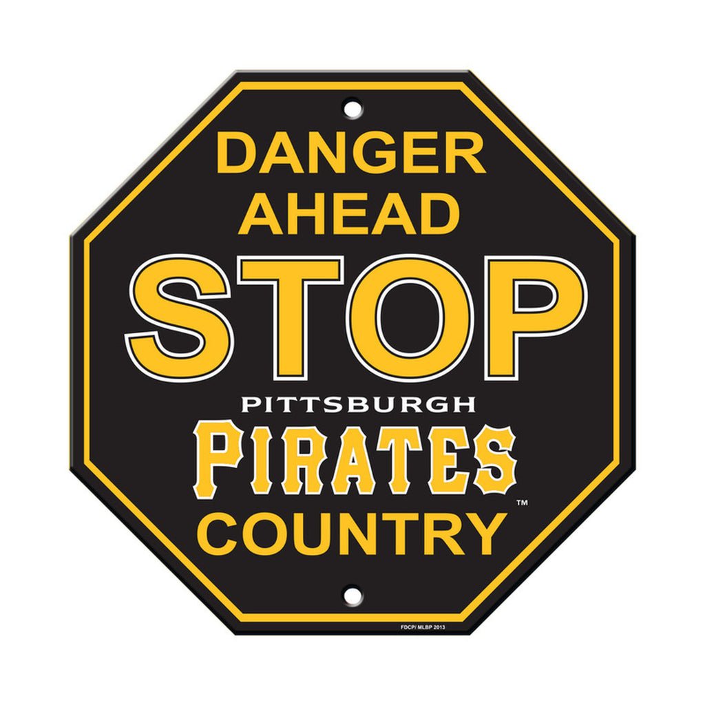 Pittsburgh Pirates Sign 12x12 Plastic Stop Style 