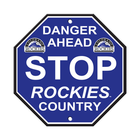 Colorado Rockies Sign 12x12 Plastic Stop Style 