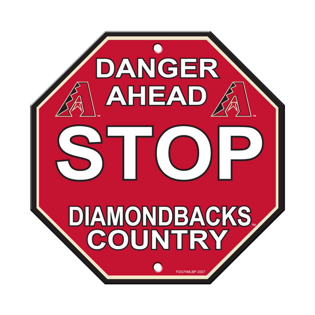 Arizona Diamondbacks Sign 12x12 Plastic Stop Style CO