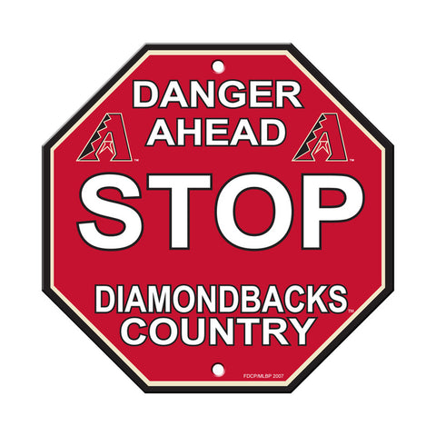 Arizona Diamondbacks Sign 12x12 Plastic Stop Style 