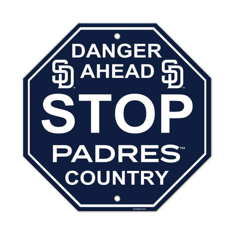 San Diego Padres Sign 12x12 Plastic Stop Style 