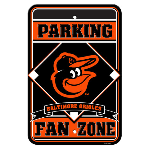 Baltimore Orioles Sign 12x18 Plastic Fan Zone Parking Style 