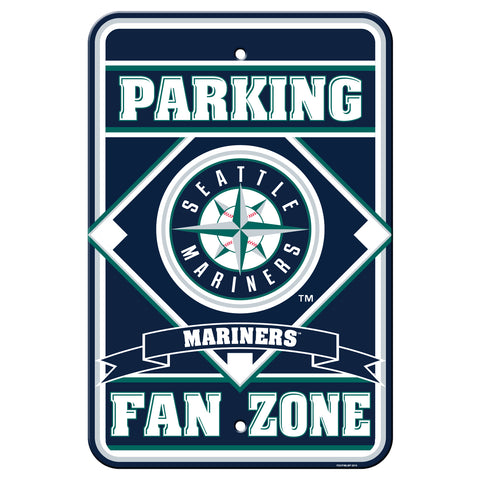 Seattle Mariners Sign 12x18 Plastic Fan Zone Parking Style 