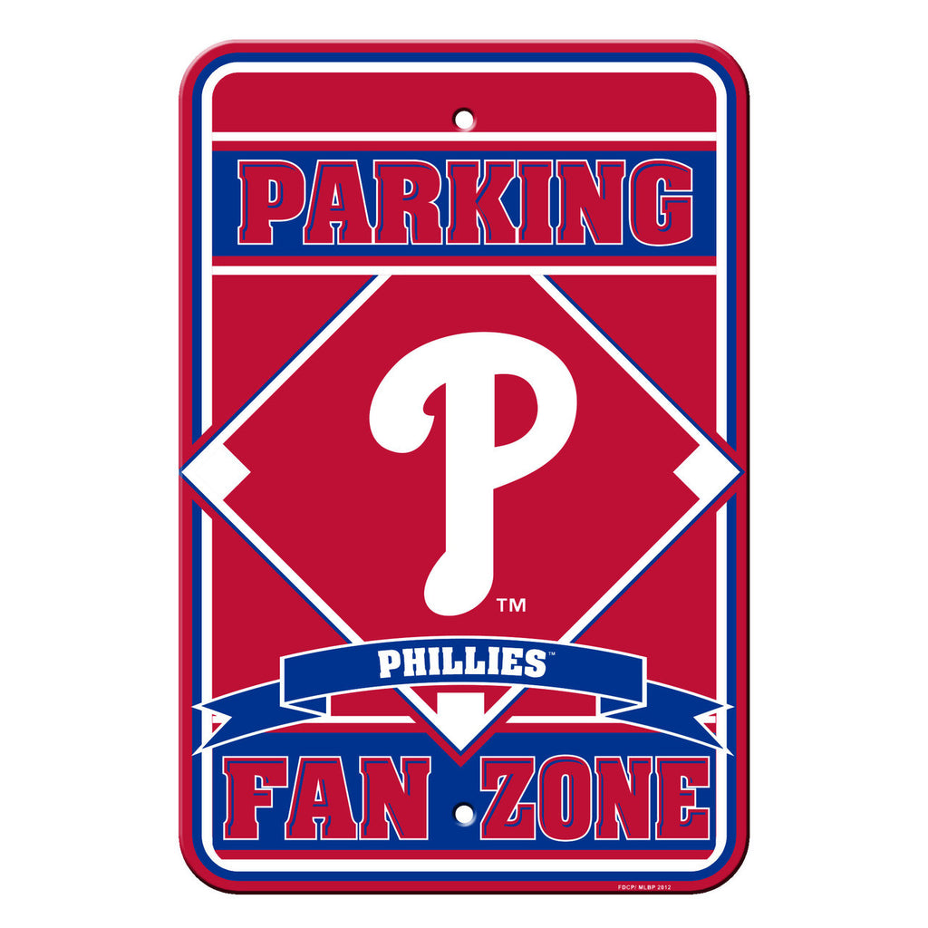 Philadelphia Phillies Sign 12x18 Plastic Fan Zone Parking Style CO