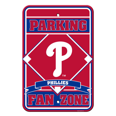 Philadelphia Phillies Sign 12x18 Plastic Fan Zone Parking Style 