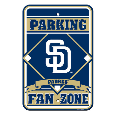 San Diego Padres Sign 12x18 Plastic Fan Zone Parking Style 
