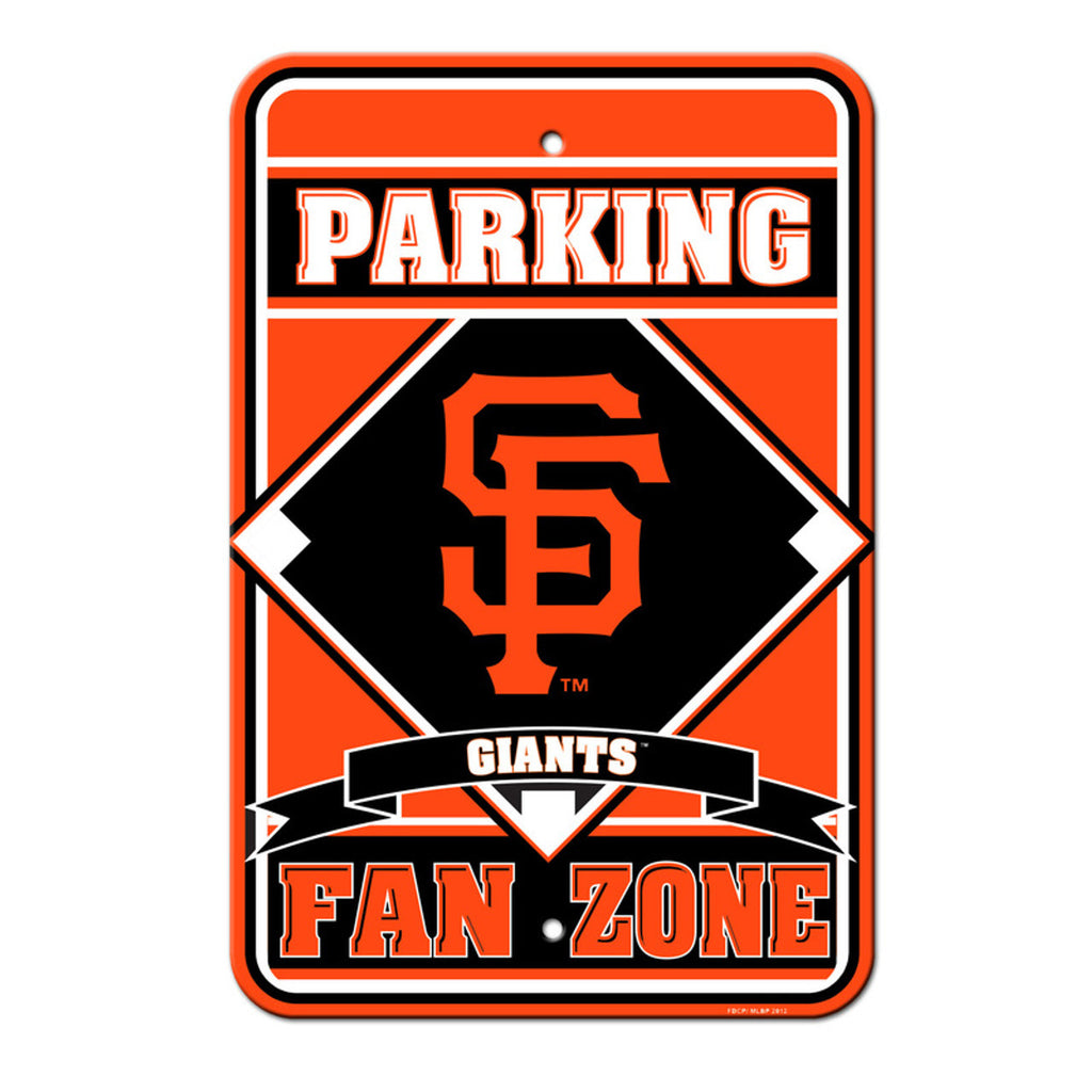 San Francisco Giants Sign 12x18 Plastic Fan Zone Parking Style CO