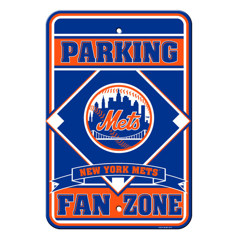 New York Mets Sign 12x18 Plastic Fan Zone Parking Style 