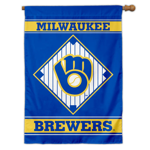 Milwaukee Brewers Flag 28x40 House 1 Sided CO