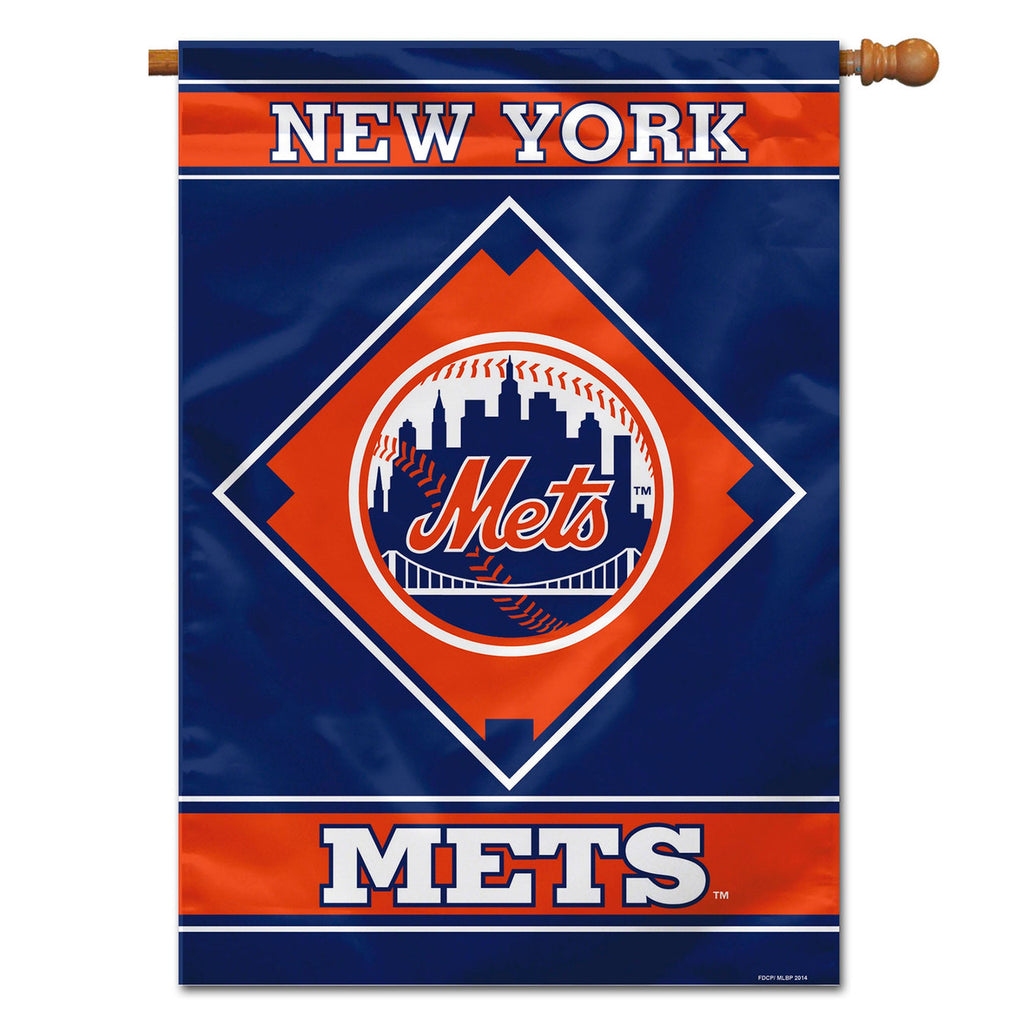 New York Mets Flag 28x40 House 1 Sided CO