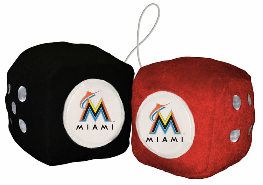 Miami Marlins Fuzzy Dice 