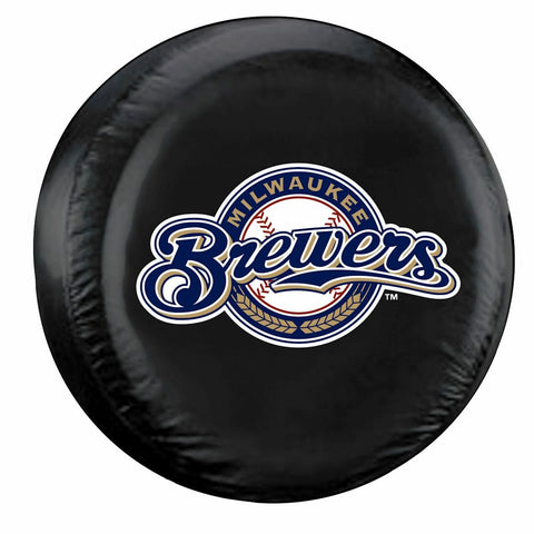 Milwaukee Brewers Tire Cover Standard Size Black 