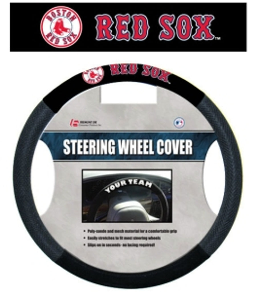 Boston Red Sox Steering Wheel Cover Mesh Style CO