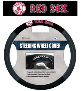 Boston Red Sox Steering Wheel Cover Mesh Style 