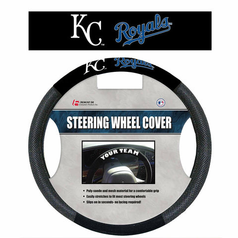 Kansas City Royals Steering Wheel Cover Mesh Style 