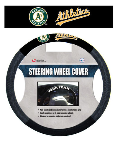 Oakland Athletics Steering Wheel Cover Mesh Style 