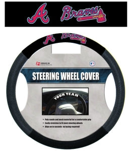 Atlanta Braves Steering Wheel Cover Mesh Style 