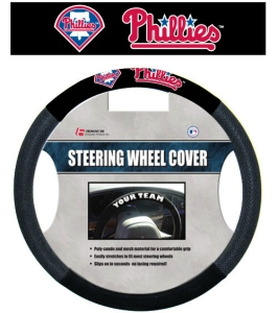 Philadelphia Phillies Steering Wheel Cover Mesh Style 
